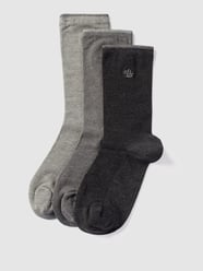 Sokken met stretch, set van 3 paar  van Lauren Ralph Lauren Grijs / zwart - 18