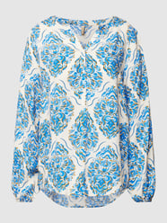 Blusenshirt mit Allover-Muster Modell 'Melene' von Soyaconcept Blau - 45