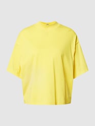 T-Shirt mit Stehkragen Modell 'KHARA' von Drykorn Gelb - 33