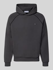Hoodie mit Logoprint und Kontrastspipings von REVIEW - 48