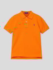 Poloshirt met labelstitching van Polo Ralph Lauren Kids Oranje - 18