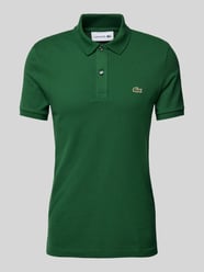 Slim Fit Poloshirt mit Label-Patch Modell 'PIQUE' von Lacoste Grün - 48