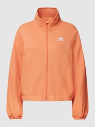 Sweatjack met structuurmotief, model 'ATHLETICS' van New Balance Bruin - 35