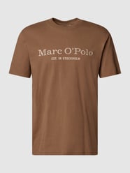 T-Shirt mit Label-Print von Marc O'Polo Braun - 36