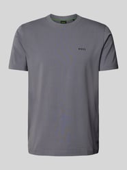 T-Shirt mit Label-Applikation Modell 'Tee' von BOSS Green Grau - 11