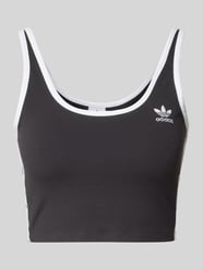 Crop Top mit Label-Stitching von adidas Originals Schwarz - 15