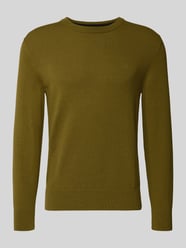 Sweter z dzianiny o kroju regular fit z mieszanki bawełny i żywej wełny od Marc O'Polo - 39
