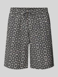 Regular Fit Shorts mit Allover-Print Modell 'JAIDEN' von Jack & Jones Schwarz - 28