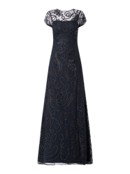 Abendkleid aus Mesh mit Zierborten  von Luxuar Blau - 37