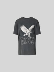 T-Shirt mit Label-Print von Anine Bing Grau - 5