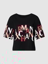 T-Shirt mit U-Boot-Ausschnitt von ARMANI EXCHANGE Schwarz - 17