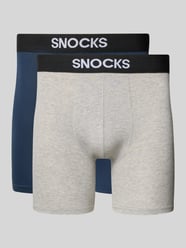 Bokserki z elastycznym pasem z logo od SNOCKS - 6