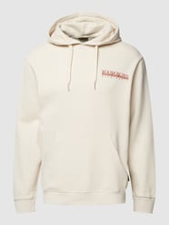 Hoodie met logoprint, model 'QUITO' van Napapijri Wit - 44