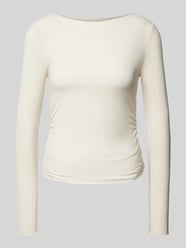 Slim Fit Langarmshirt mit seitlichen Raffungen Modell 'ELIANA' von Vero Moda Grau - 43