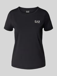 T-shirt z nadrukiem z logo i okrągłym dekoltem od EA7 Emporio Armani - 13
