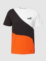 T-Shirt im Colour-Blocking-Design Modell 'PUMA POWER Cat' von PUMA PERFORMANCE Orange - 45