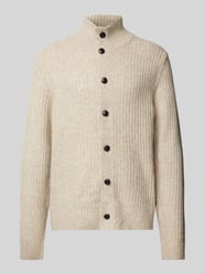 Strickjacke mit Stehkragen Modell 'HOWELL' von Jack & Jones Premium Beige - 12