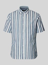 Slim Fit Freizeithemd mit Logo-Stitching von LERROS - 48