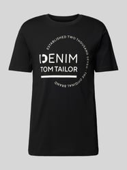 T-Shirt mit Rundhalsausschnitt von Tom Tailor Denim Schwarz - 34