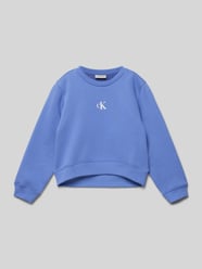 Sweatshirt mit Label-Print von Calvin Klein Jeans Lila - 6