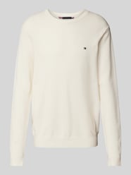 Strickpullover mit Logo-Stitching von Tommy Hilfiger Beige - 13