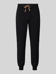 Relaxed Fit Sweatpants mit Label-Stitching Modell 'Mix&Match' von BOSS Schwarz - 5