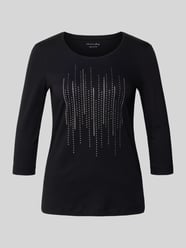 T-Shirt mit Ziersteinbesatz und 3/4-Arm von Christian Berg Woman - 27