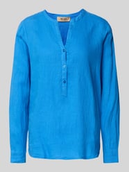 Regular Fit Leinenbluse mit Tunikakragen Modell 'Danna' von MOS MOSH - 6