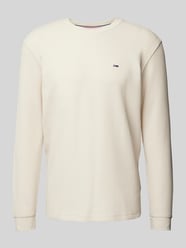 Regular Fit Longsleeve mit Label-Stitching von Tommy Jeans Beige - 30