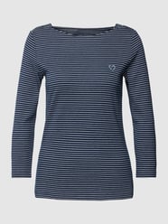 Longsleeve mit Streifenmuster und 3/4-Arm von Tom Tailor Blau - 20