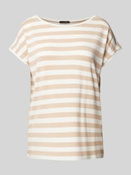 T-Shirt mit U-Boot-Ausschnitt von More & More Beige - 26