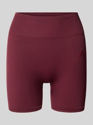 Skinny Fit Sportshorts mit Logo-Print von adidas Training Bordeaux - 3