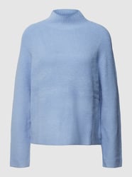 Gebreide pullover met opstaande kraag, model 'NEW' van REVIEW Blauw - 12