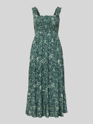 Midikleid aus Viskose mit Karree-Ausschnitt von Apricot - 18