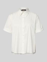 Blouse met verlengde rug en kentkraag van windsor. - 1