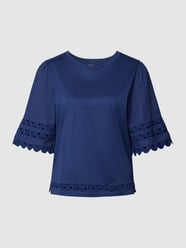 T-Shirt mit Loch-Muster Modell 'Ensi' von BOSS Orange Blau / Türkis - 5