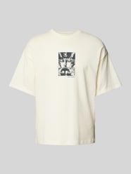 T-Shirt mit Motiv-Print von SELECTED HOMME Beige - 7