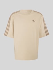 Loose Fit T-Shirt aus reiner Baumwolle mit Logo-Stitching von adidas Originals Beige - 34