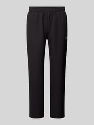 Straight Leg Sweatpants mit Plisseefalten Modell 'TROY' von Pegador Schwarz - 1