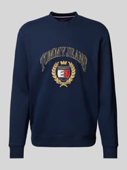 Regular Fit Sweatshirt mit Label-Stitching von Tommy Jeans Blau - 13