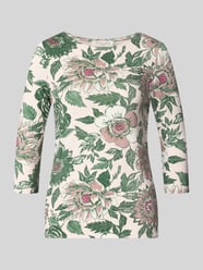 T-Shirt im Allover-Look mit 3/4-Arm von Christian Berg Woman Pink - 33