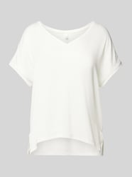 T-shirt met afgeronde V-hals van QS - 9