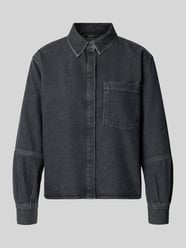 Overhemdblouse in denimlook, model 'Femori' van OPUS - 13