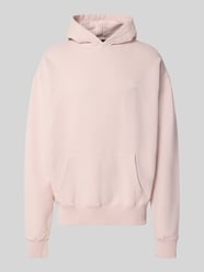 Bluza z kapturem oversize z kieszenią kangurką model 'Pike' od PEGADOR Fuksjowy - 10