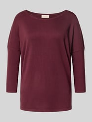 Strickpullover aus Viskose-Mix mit 3/4-Arm Modell 'JONE' von FREE/QUENT Bordeaux - 9