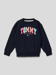 Sweatshirt mit Label-Stitching von Tommy Hilfiger Kids Blau / Türkis - 42