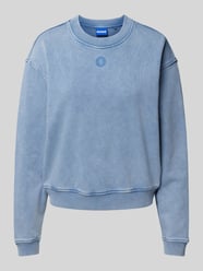 Sweatshirt met logostitching, model 'Delessa' van Hugo Blue - 8