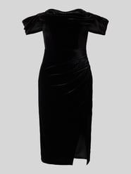 Cocktailkleid mit seitlicher Raffung von Lipsy Schwarz - 47