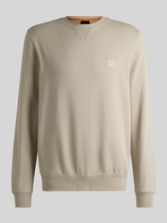 Regular fit sweatshirt van puur katoen, model 'WESTART' van BOSS Orange Beige - 24