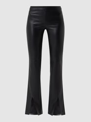 Bell bottom in leerlook  van REVIEW Grijs / zwart - 36